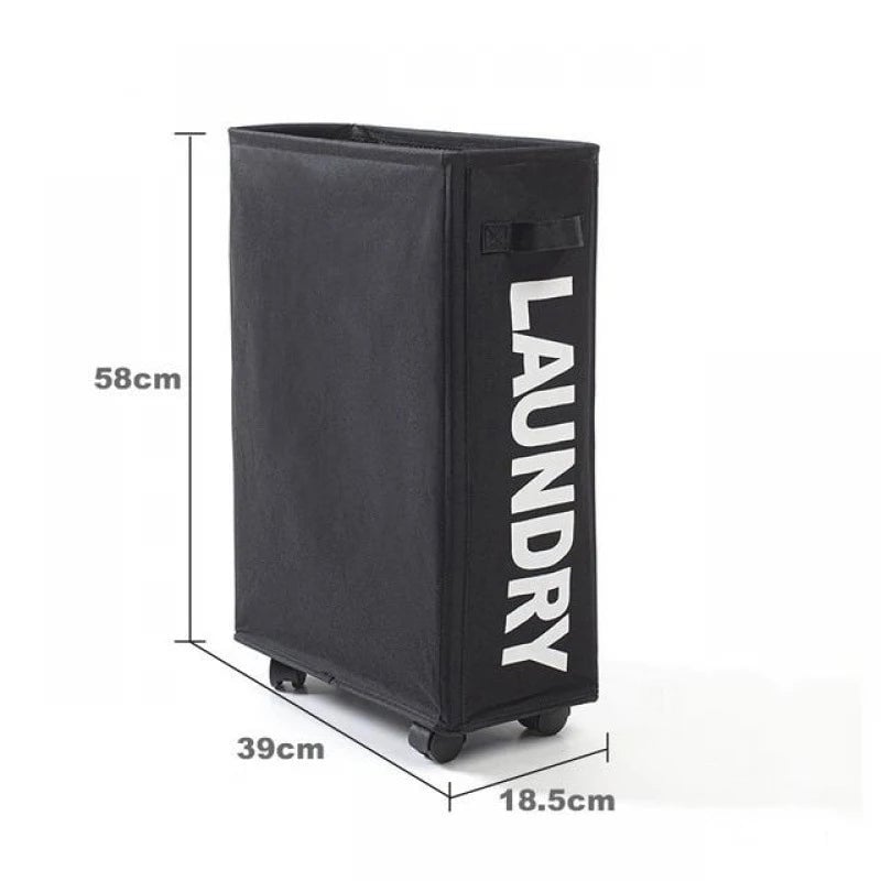 Large Wheeled Laundry Basket - Foldable Waterproof Storage Bag