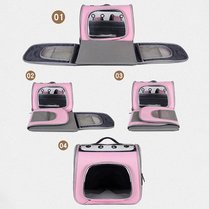 Breathable Pet Carrier Backpack for Cats Dogs - Travel Outdoor Bag