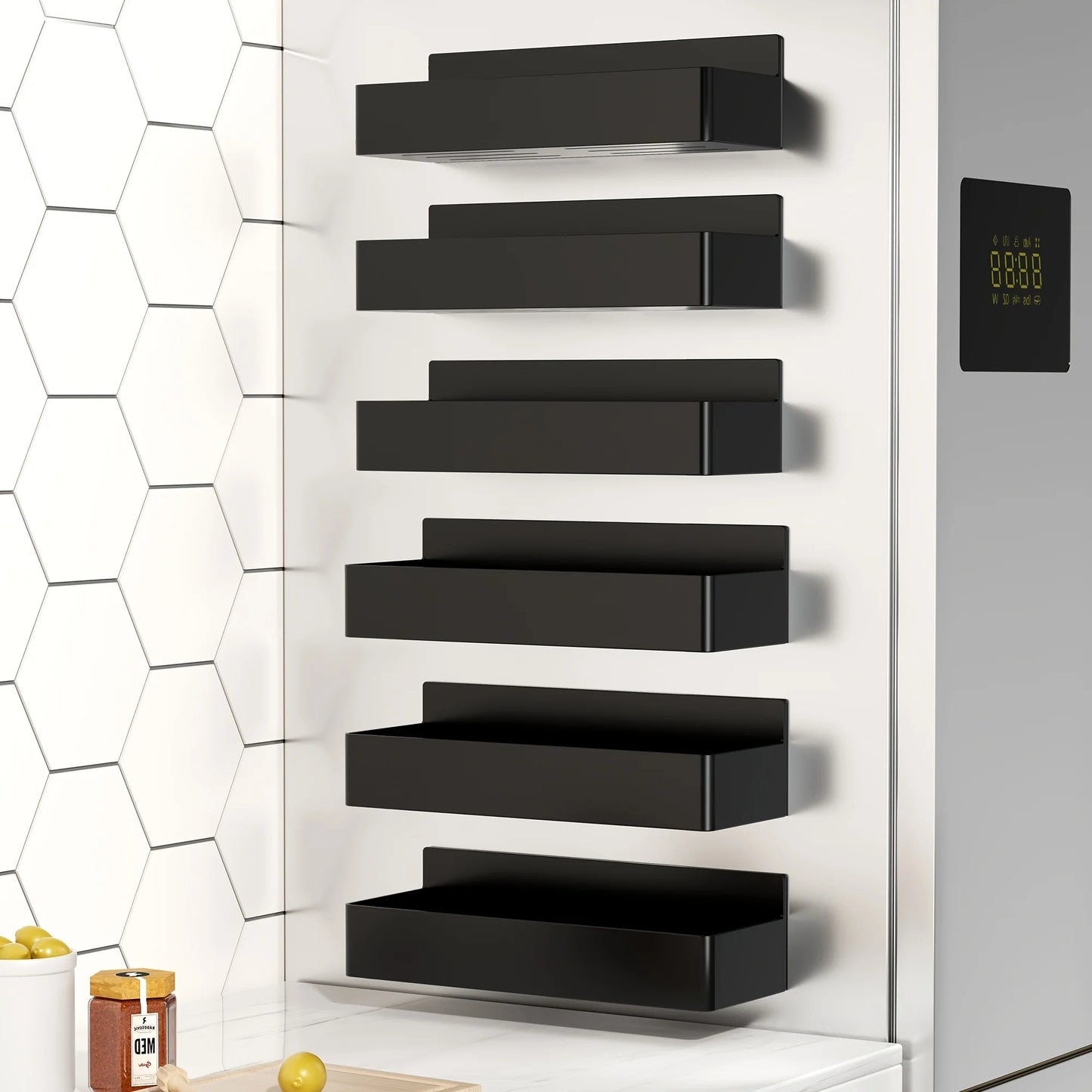 2pc Magnetic Storage Rack Set for Fridge Washing Machine Side Panel