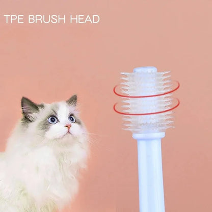 360° Pet Toothbrush for Dogs & Cats - Tartar Removal Dental Care