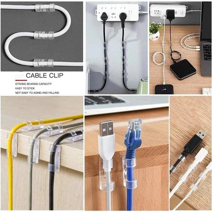 Self-Adhesive Cable Clips Organizer Wire Holder Cord Management