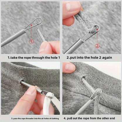 Drawstring Threader Clip Tool - Elastic Band Insertion for Hoodies
