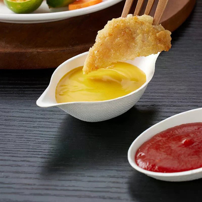 50 Pcs Water Drop Disposable Paper Dessert Plates High-Quality Trays