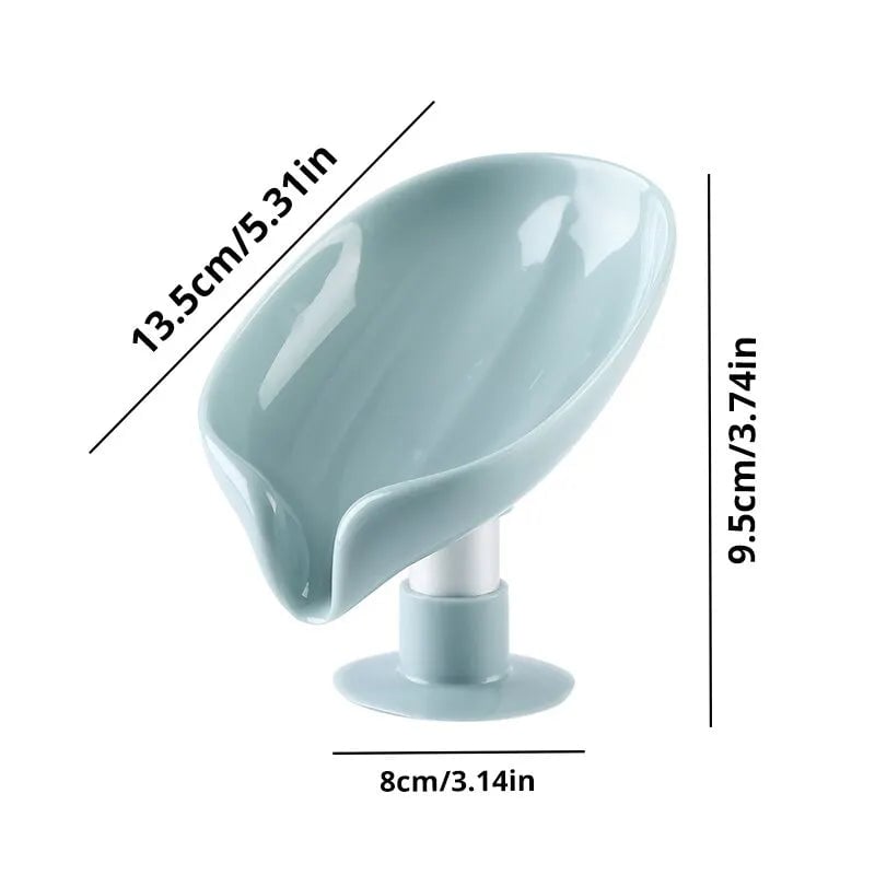 2pcs Draining Soap Dish Suction Cup Wall Mount Punch Free Storage