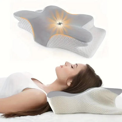 Memory Foam Butterfly Cervical Pillow Orthopedic Neck Pain Relief