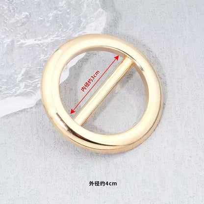 Metal Circle Scarf Ring Clips - 2PC Waist Buckle Fashion Set