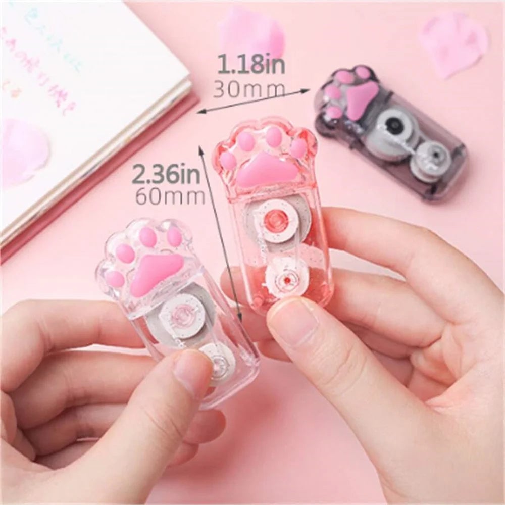 6M Cartoon Cat Claw Correction Tape - Quick Clean Writing Tool