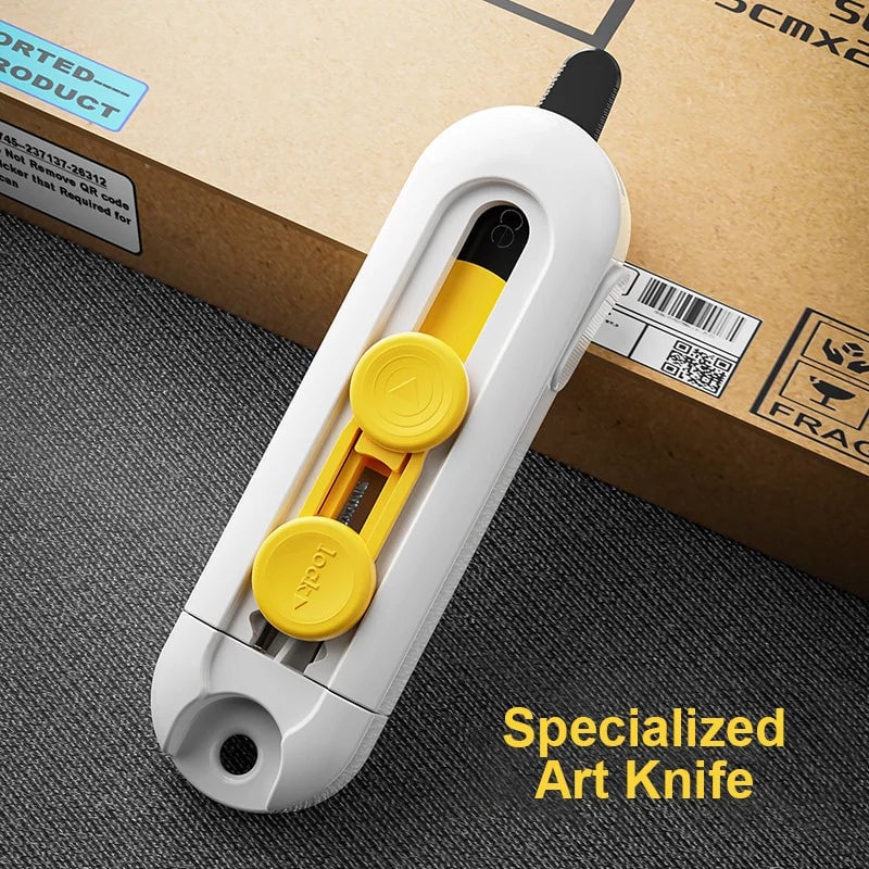 Magnetic Mini Box Cutter - Portable Folding Knife Replaceable Blade
