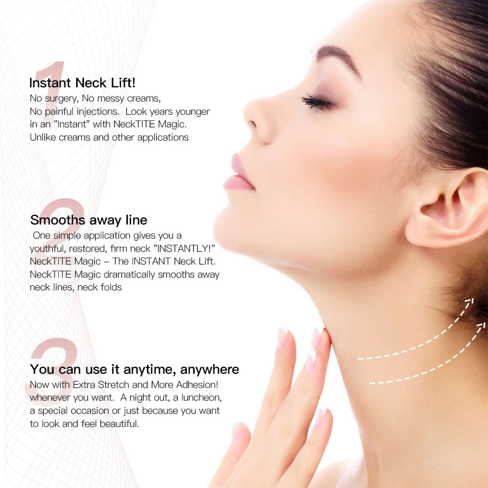 10pcs Transparent Waterproof Neck Lifting Patches Invisible Face Lift