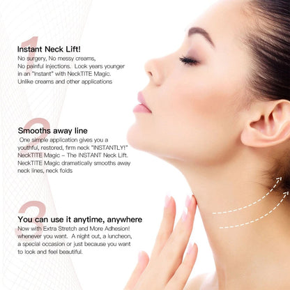 10pcs Transparent Waterproof Neck Lifting Patches Invisible Face Lift