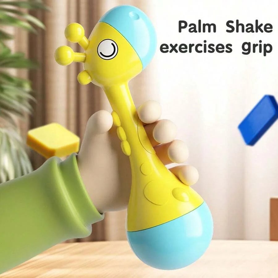 Soft Baby Hand Rattle Educational Toy - Gentle Sound Early Learning