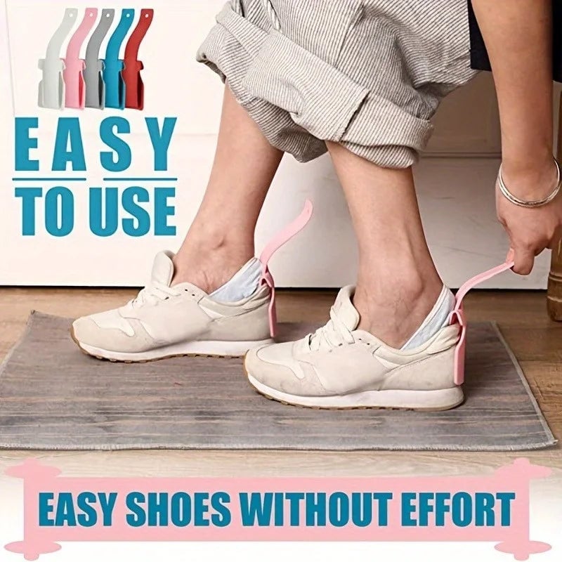 2pcs Plastic Shoe Horn Helper - Lazy Shoes Lifting Aid Tool Set