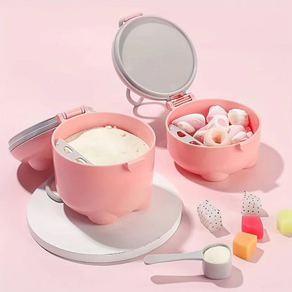 Portable Baby Milk Powder Container with Spoon - Travel Storage Box