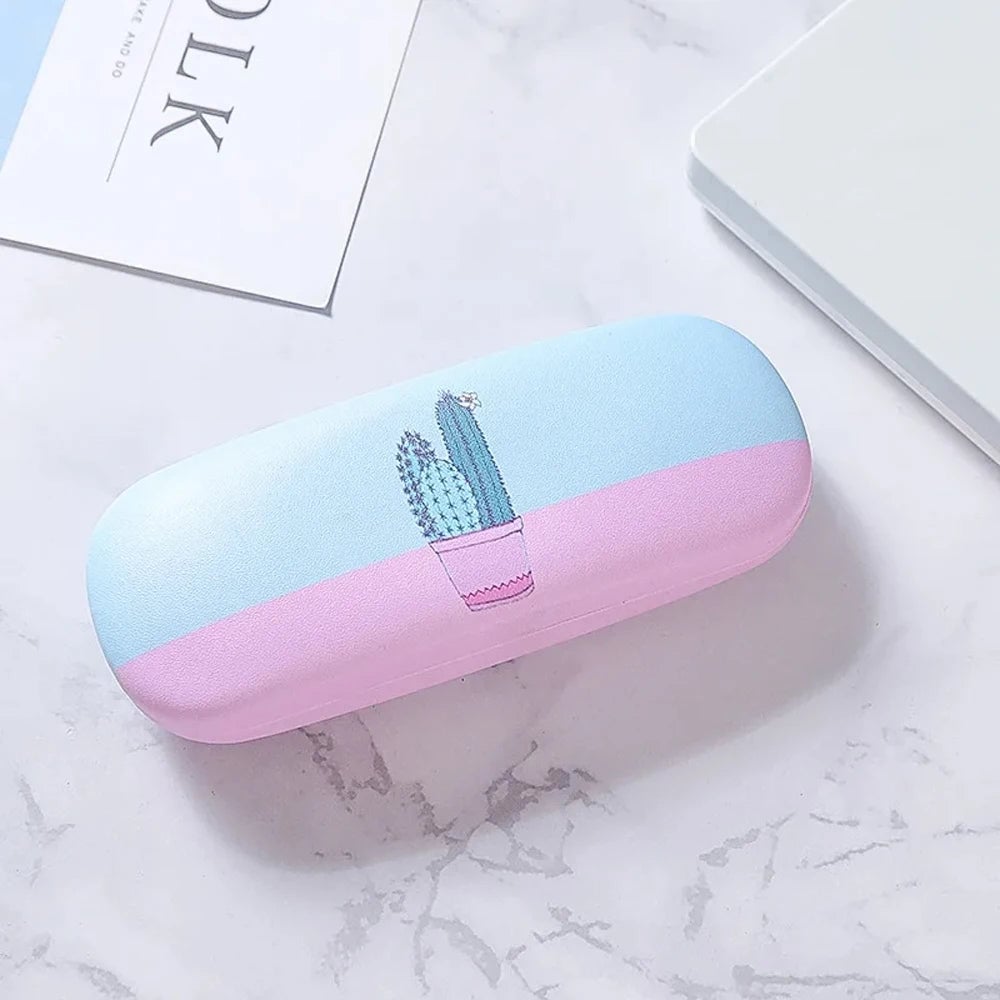 Hard Panda Kids Glasses Case with Cleaning Cloth - Portable Myopia