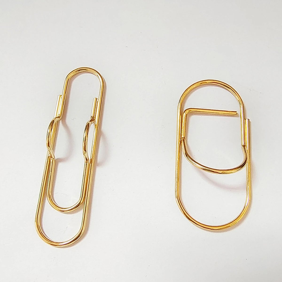 Golden Metal Pen Holder Clip Bookmark - Portable Office School