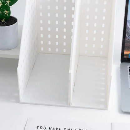 Vertical File Storage Rack Desktop Book Organizer Filing Frame