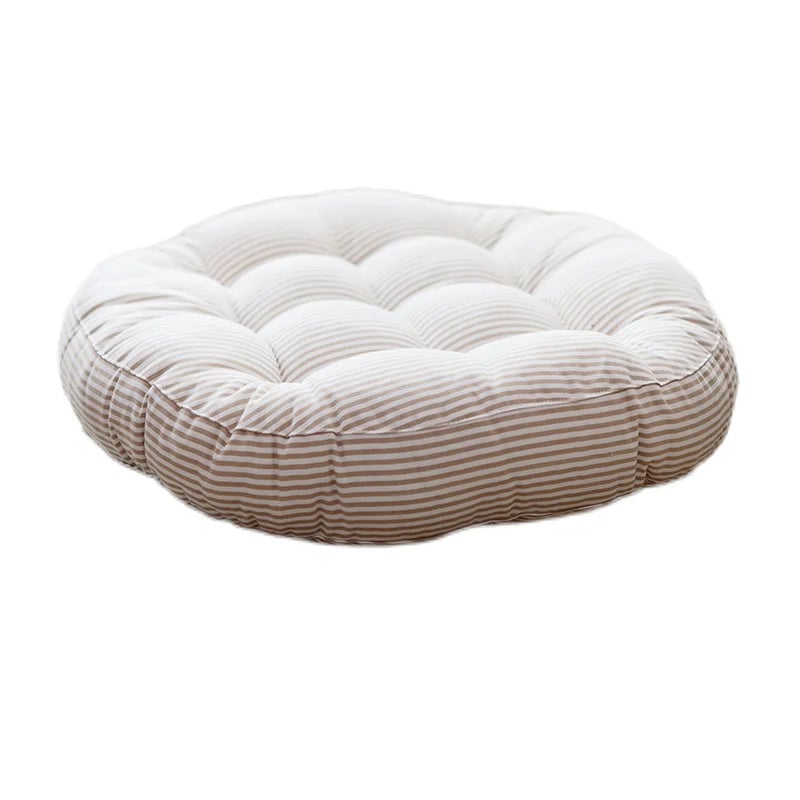 Large Round Cotton Linen Floor Cushion - Thickened Meditation Yoga