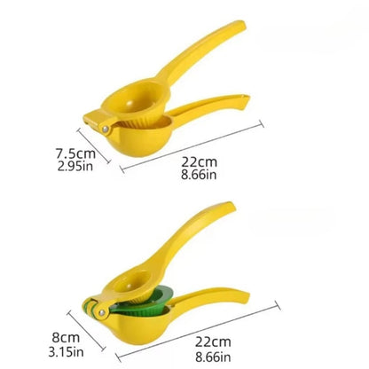2-in-1 Aluminum Alloy Citrus Juicer - Handheld Lemon Orange Press