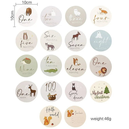 Wooden Baby Milestone Number Cards Monthly Newborn Photography Props