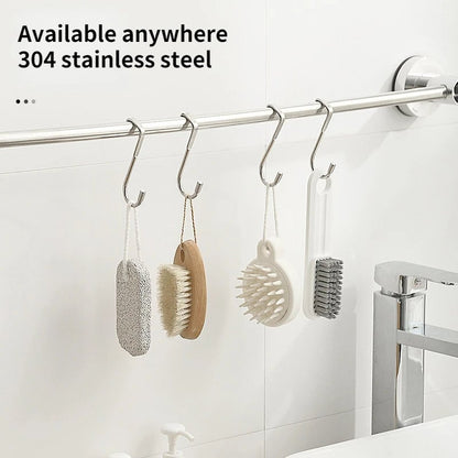 304 Stainless Steel S-Hook Door Hanger - No Drill Kitchen Towel