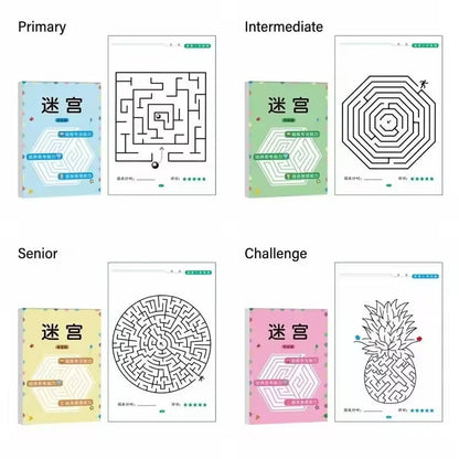 64 Maze Challenge Game Book - Concentration Training Puzzle for Kids