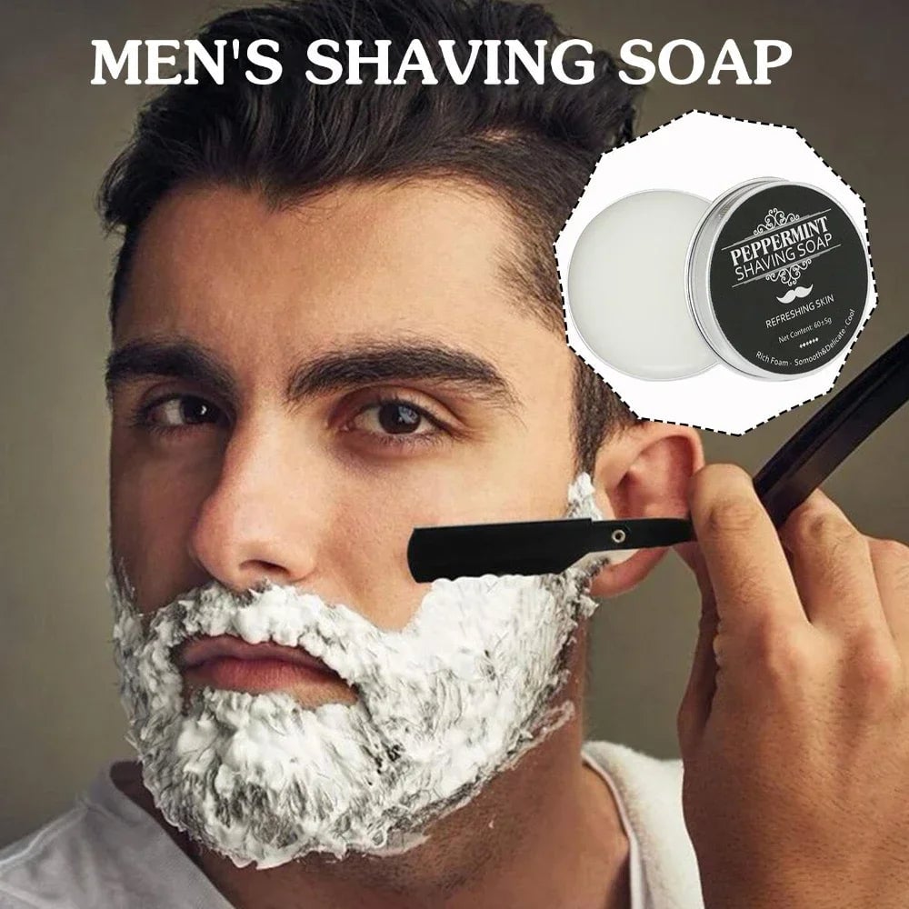 Organic Handmade Shaving Soap Bar - Smooth Texture Face Cleanser
