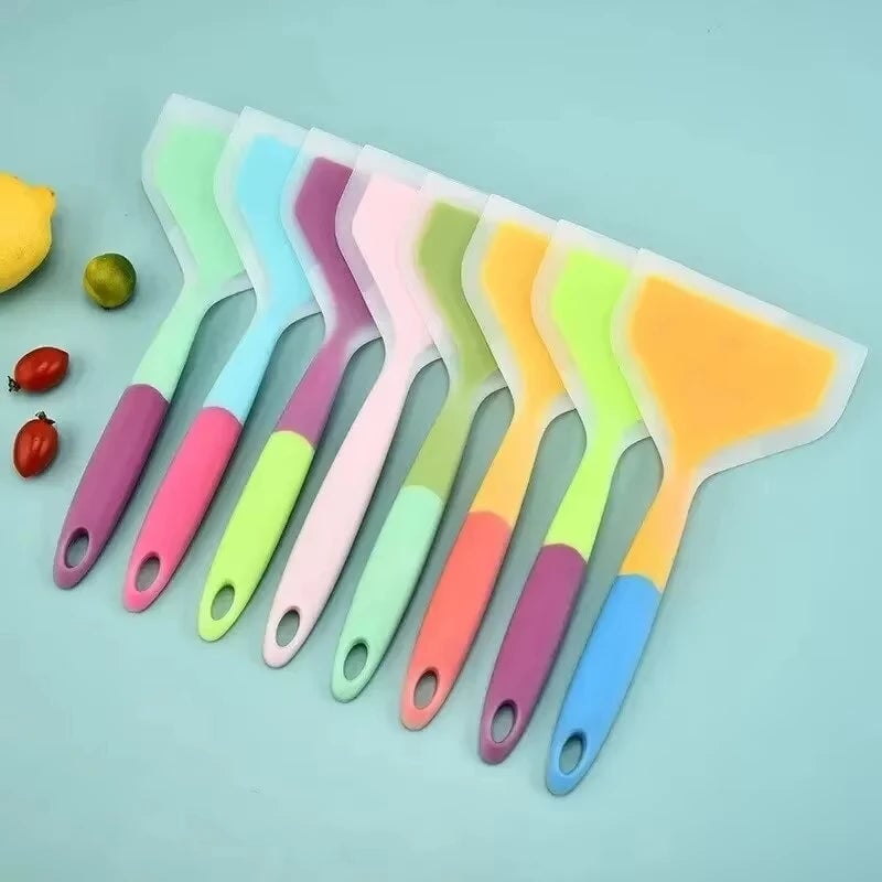 High Heat Silicone Cooking Spatula - Wide Pancake Flipper Scraper