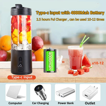 Rechargeable Mini Portable Blender Electric Fruit Juicer Smoothie