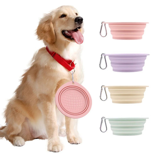 Foldable Dog Bowl Portable Collapsible Pet Travel Water Food Dish