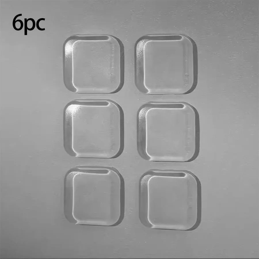 Clear Rubber Door Knob Wall Shield - Self-Adhesive Door Stopper Pad