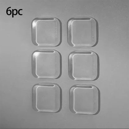 Clear Rubber Door Knob Wall Shield - Self-Adhesive Door Stopper Pad