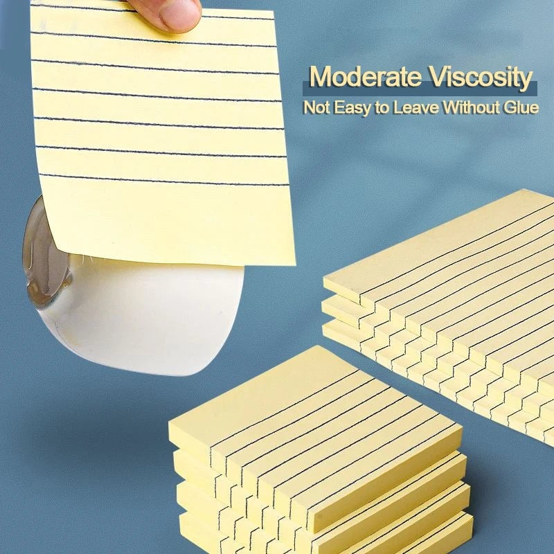 200 Sheet Lined Sticky Notes 4-Color Pack Self-Adhesive Markers