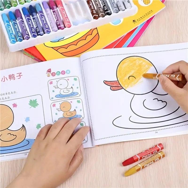 Step-by-Step Painting Coloring Book Progressive Easy to Hard Levels