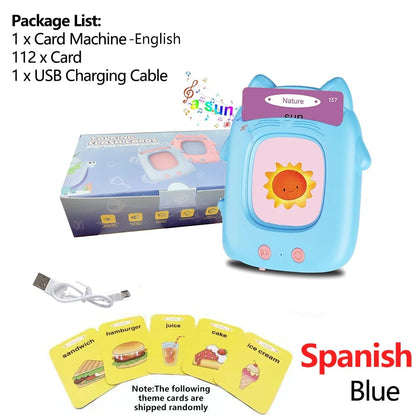 Multilingual Talking Flashcards Machine - English Spanish Italian Arabic