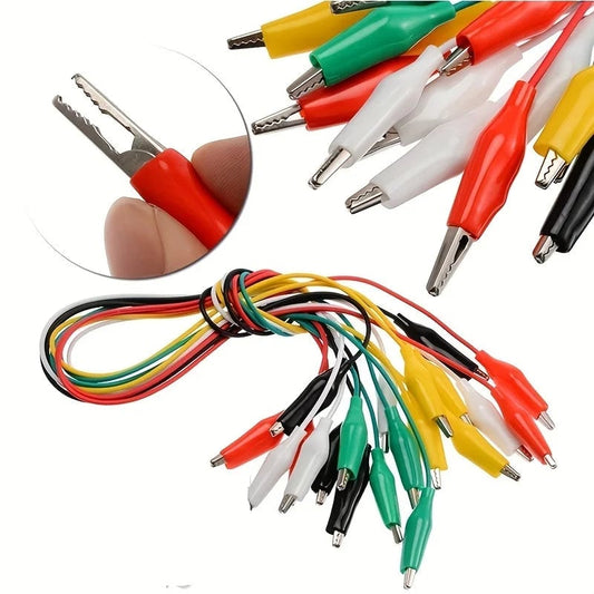 10PCS Double-Ended Alligator Clips Electrical Test Leads DIY Jumper