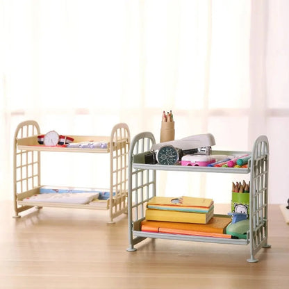 Multi-Layer Desktop Storage Organizer Rack - Computer Desk Shelf