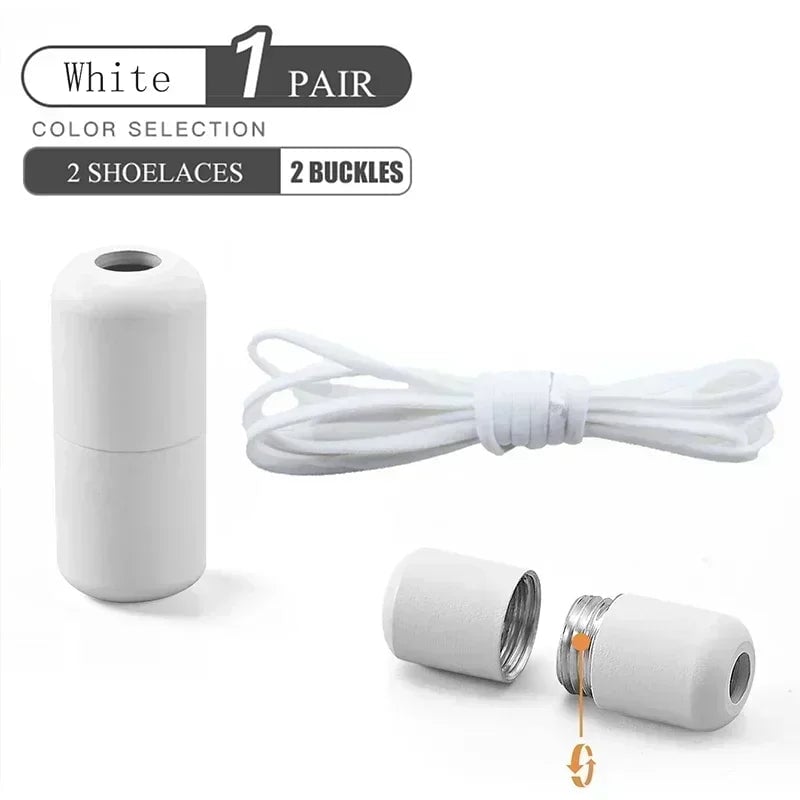 Elastic No Tie Shoelaces - Quick Slip-On Design Kids & Adults