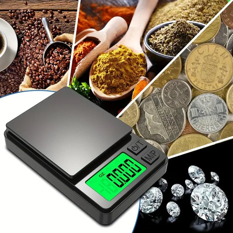 Digital Pocket Scale 1000g x 0.1g - Precision Jewelry Food Travel