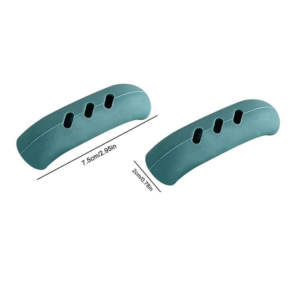 2Pcs Silicone Pan Handle Covers Heat Resistant Kitchen Grip Sleeves