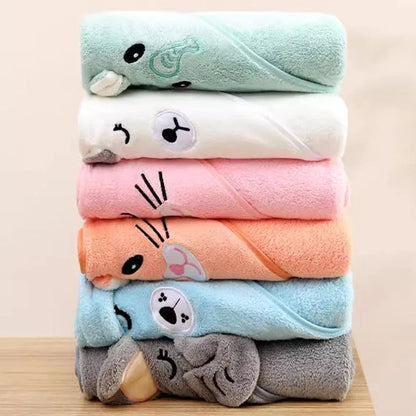 Ultra-Soft Bamboo Baby Bath Towel & Swaddle Wrap Newborn Blanket
