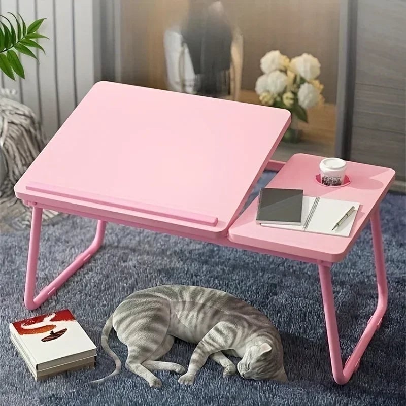 Foldable Adjustable Height Ergonomic Computer Desk Laptop Table