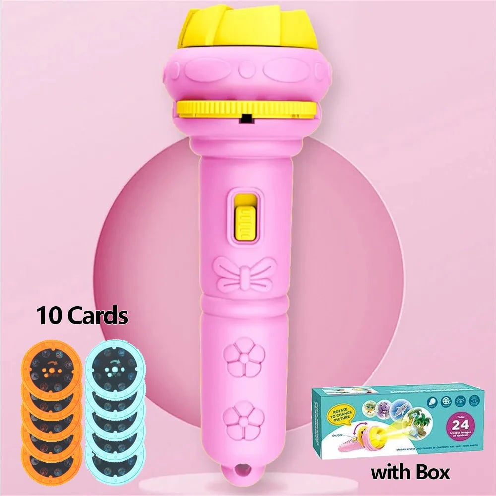 80 Pattern Projection Flashlight - 10 Cards Educational Bedtime Toy