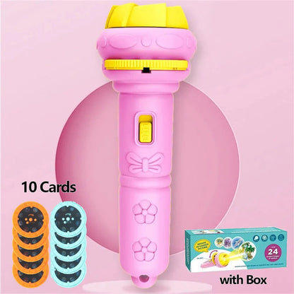 80 Pattern Projection Flashlight - 10 Cards Educational Bedtime Toy