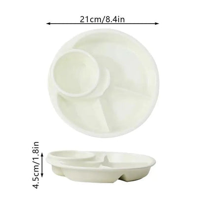 Round Multi-Purpose Serving Plate - Fruit, Snacks, Desserts & Dips