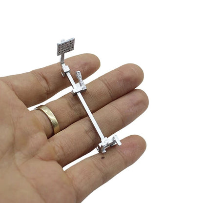1:12 Scale Dollhouse Bathroom Showerhead & Faucet Miniature Set