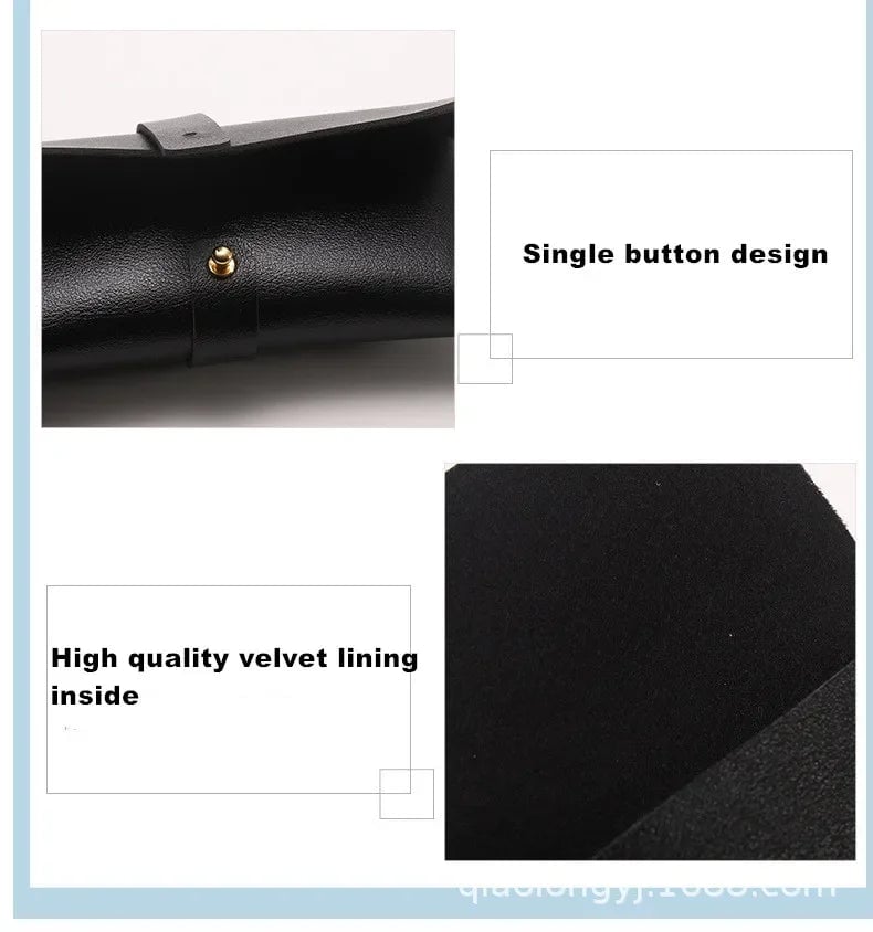 PVC Leather Glasses Case DS-05 Single Buckle Portable Sunglasses Bag