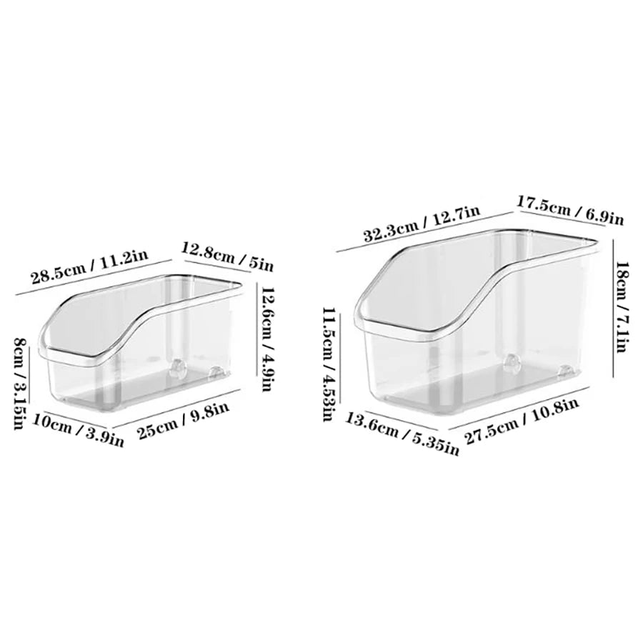 Pull Out Clear Cabinet Organizer with Roll Wheels - Under Sink Bin