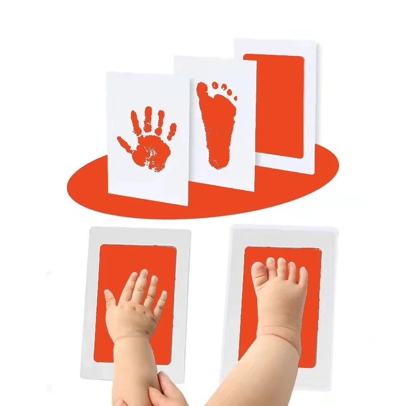 Newborn Baby Handprint Footprint Kit Ink Pads Photo Frame Gift