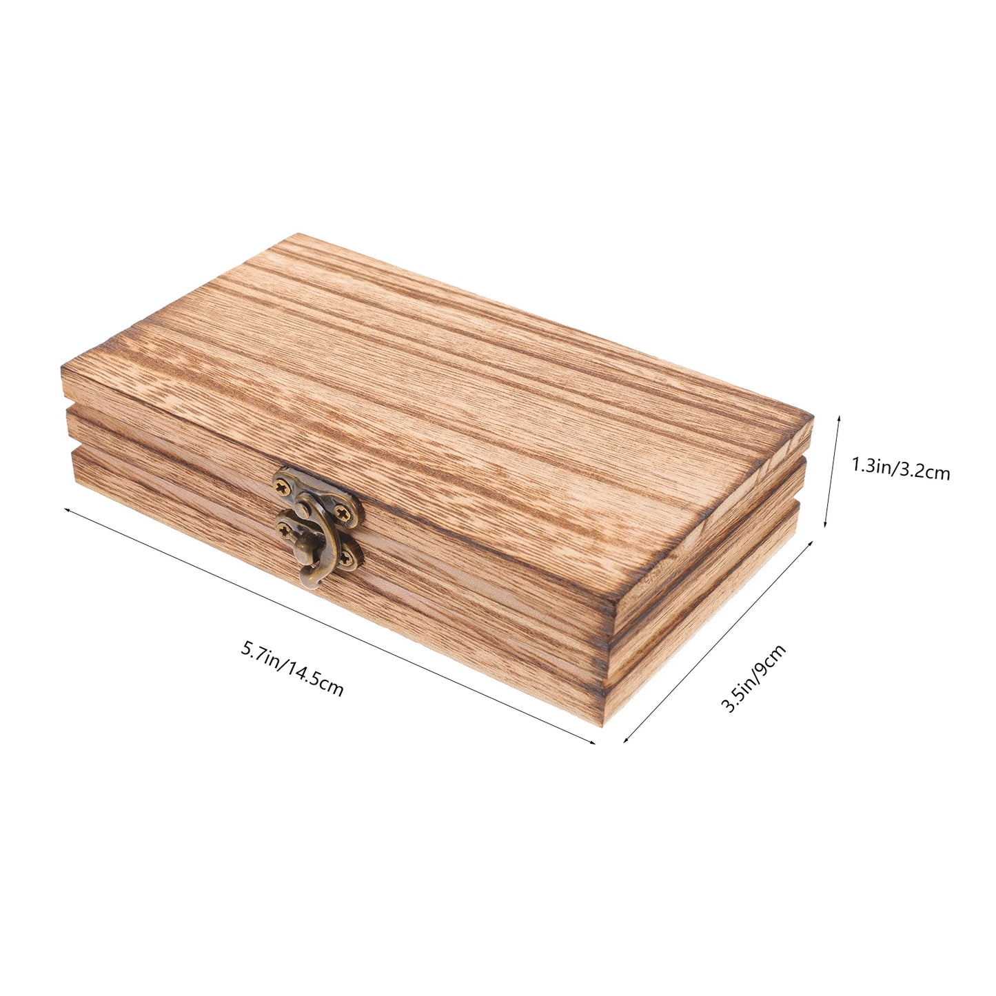 Wooden Jewelry Storage Box With Lid - Keepsake Trinket Case