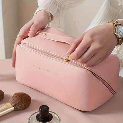 Luxury Travel Makeup Organizer Bag - Zip Cosmetic Toiletry Kit